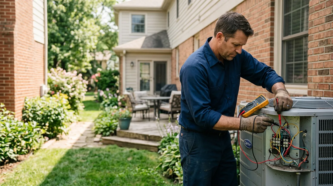 HVAC technician working near Yoder, IN
